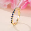 Royal Blue & White Diamond Ring