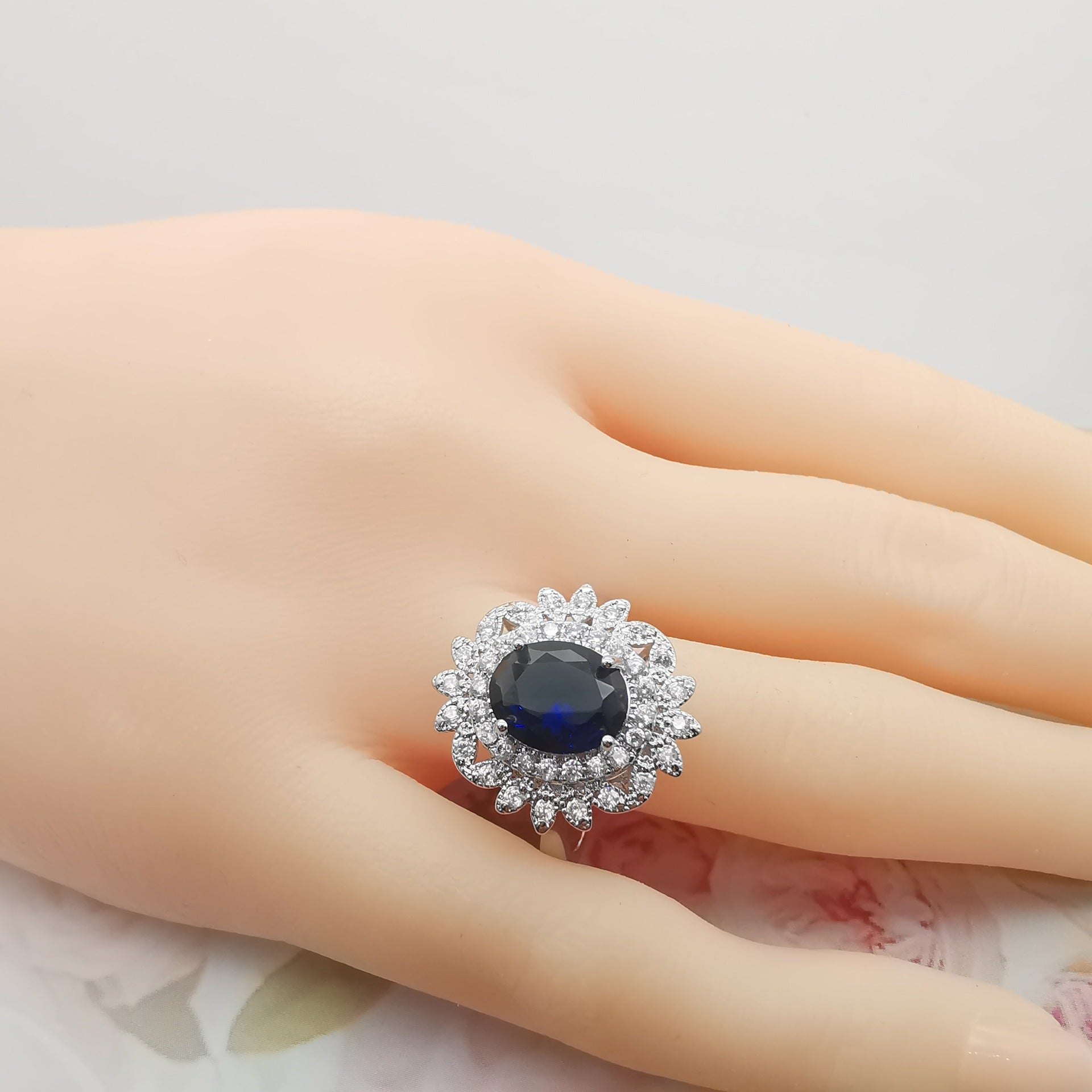 Four-Piece Jewelry Set Luxurious Temperament Garnet Red