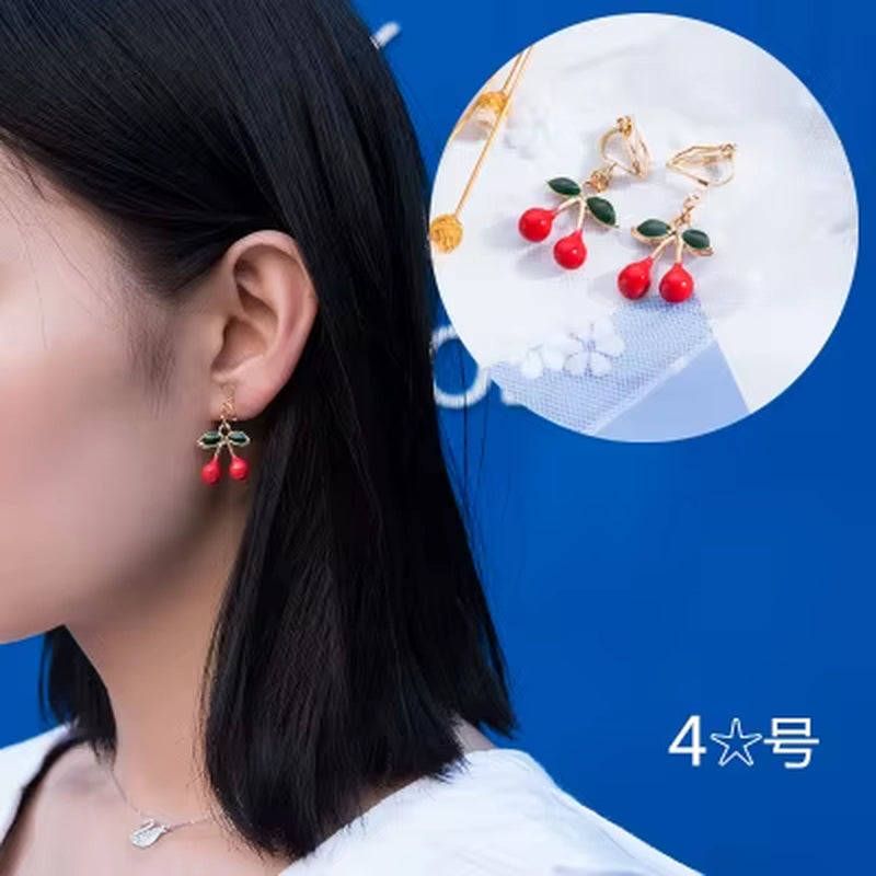 Korea Style Cute Clip on Earrings Non Pierced Earrings for Kids Party Charm Ear Cuffs Earrings No Hole Earrings New