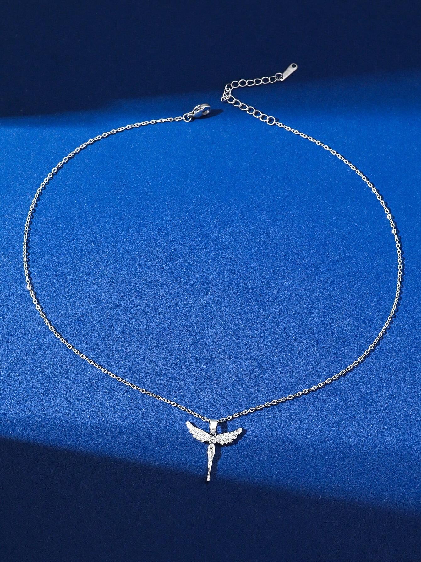 1Pc Classic & Delicate Lucky Goddess Angel Pendant Women'S Clavicle Necklace Decoration Gift