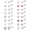 12 Pairs Stainless Steel Earrings Sets Hypoallergenic Screw Back Stud Earrings Cute Heart Tiny Pink Stud Earrings for Women Girl