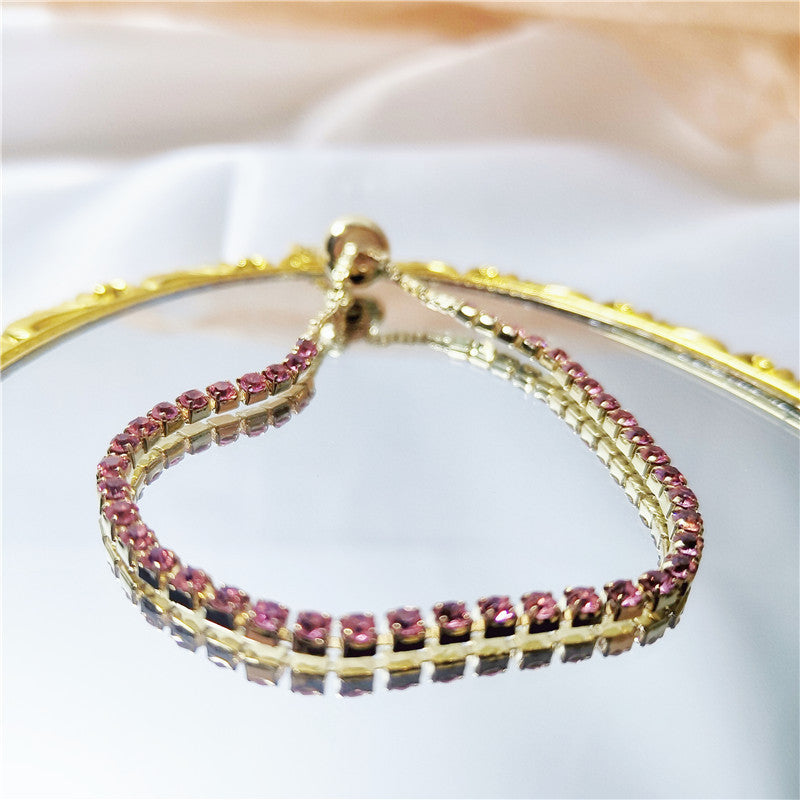 Micro-Inlaid Zircon Crystal Bracelet