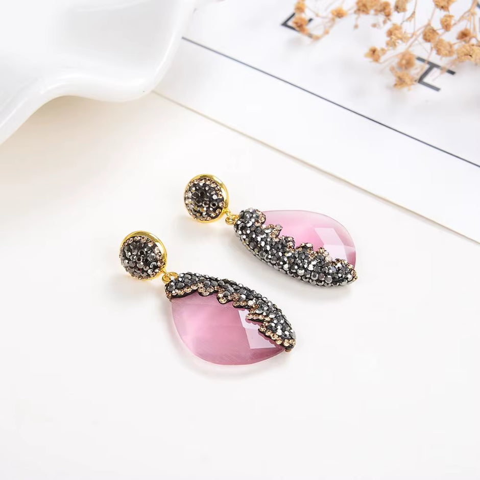 11 Style Luxury Geometric Drop Earrings for Women Girls 2020 Charm Rhinestone Dangle Earring Ladies Wedding Jewelry Gifts